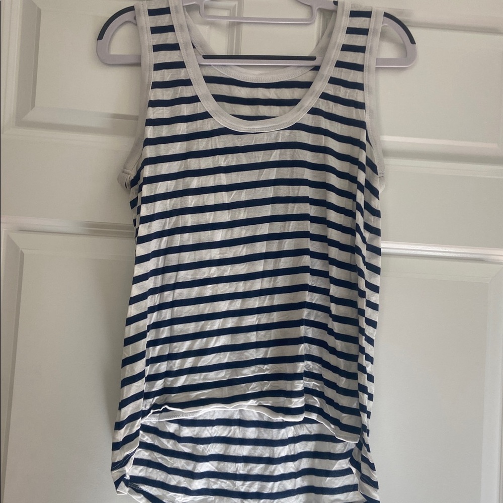 🧡 Women’s ASOS Navy and White Striped Tank Top
